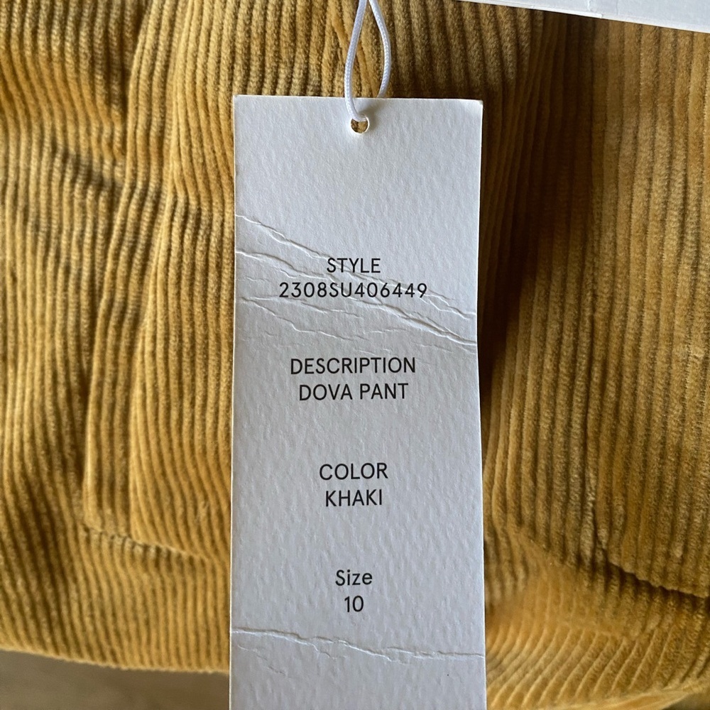 NWT Veronica Beard High-Waist Wide-Leg Corduroy Dova Pants in Camel - Picture 11 of 11
